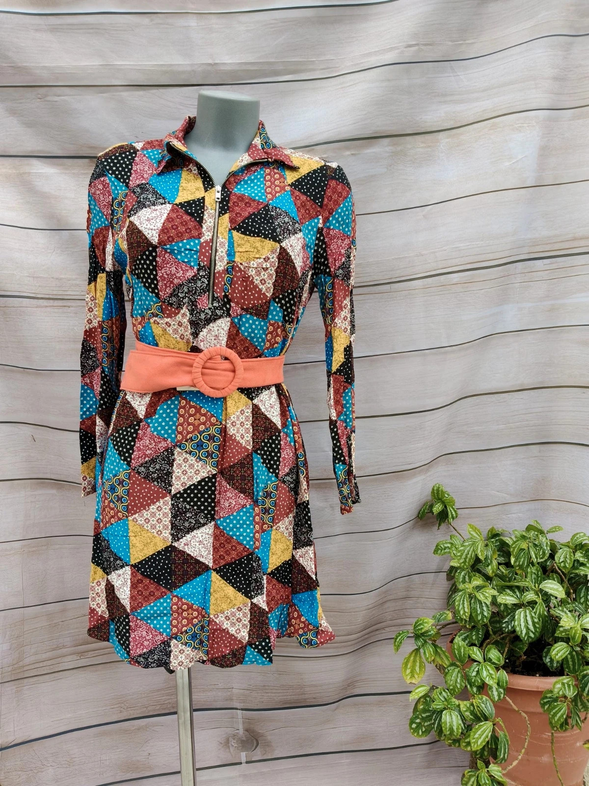 Vestido vintage retales patchwork 💜