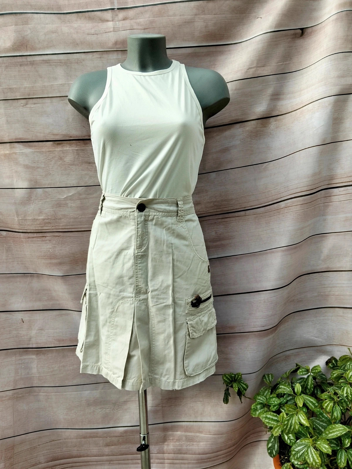 Falda cargo Bershka talla S beige 💜 – Bershka – taille S / 36 / 8