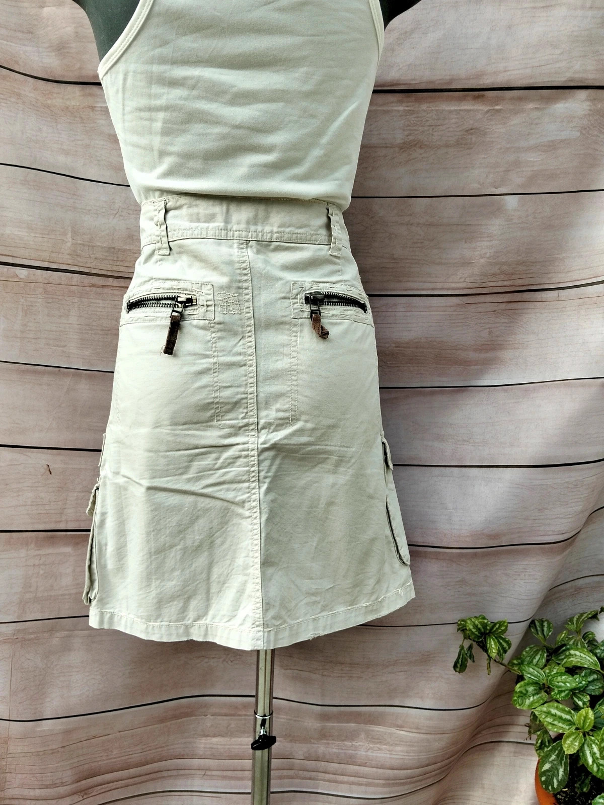 Falda cargo Bershka talla S beige 💜 – Bershka – taille S / 36 / 8 5