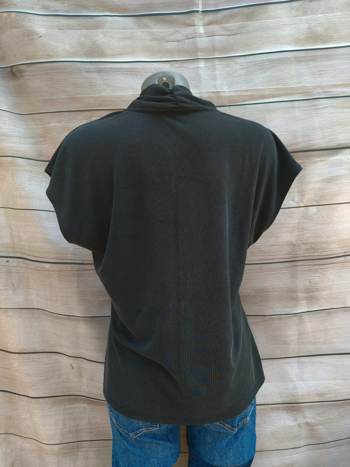 Blusa negra acanalada 💜 – Trucco – taille L / 40 / 12 5