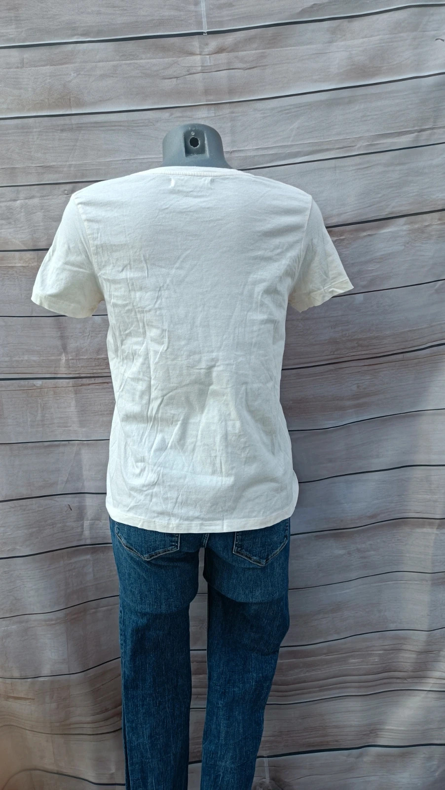 Camiseta blanca Sfera Basic con detalles florales de ganchillo 💜 – Sfera Basic – taille M / 38 / 10 5