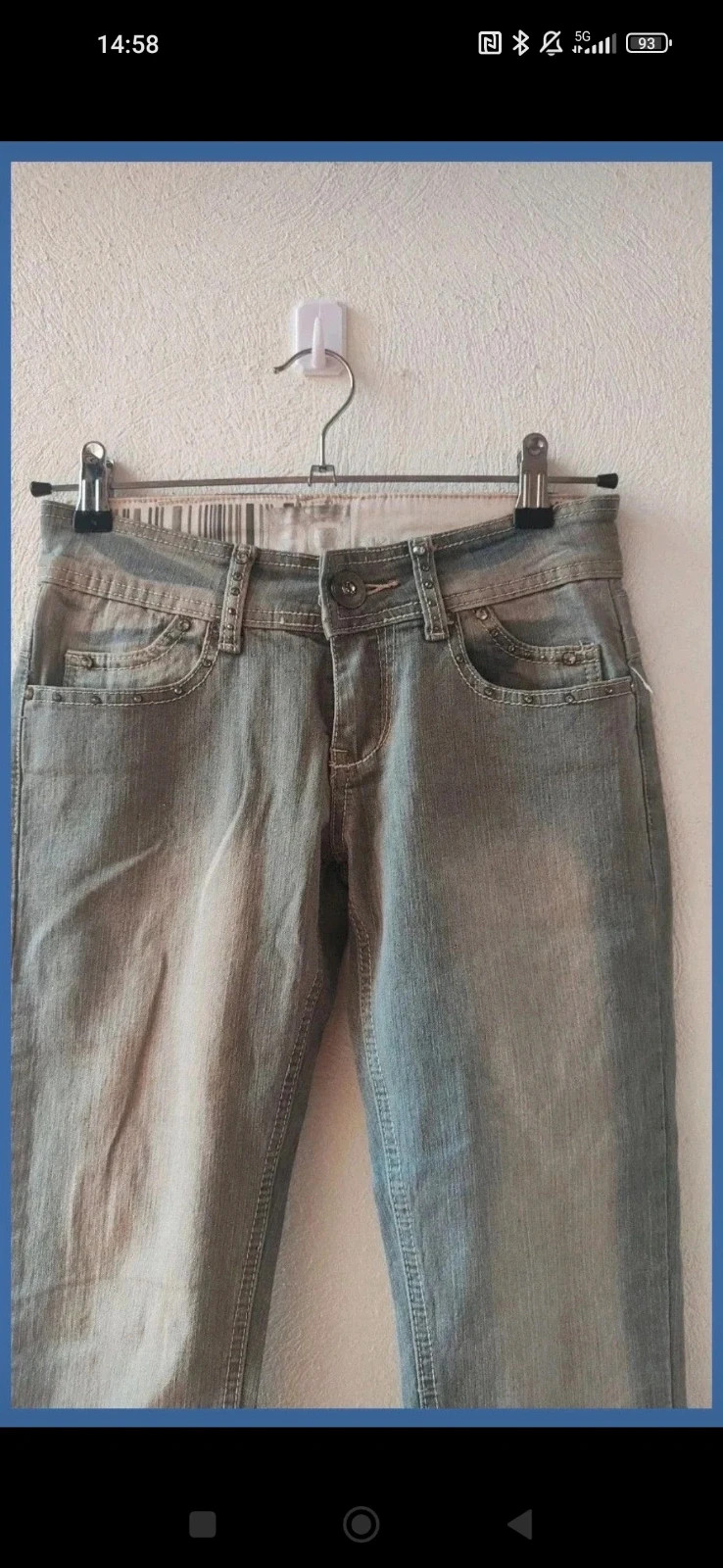 Vaqueros y2k detalle pedrería 💜 – Vintage Chic – taille S / 36 / 8 4
