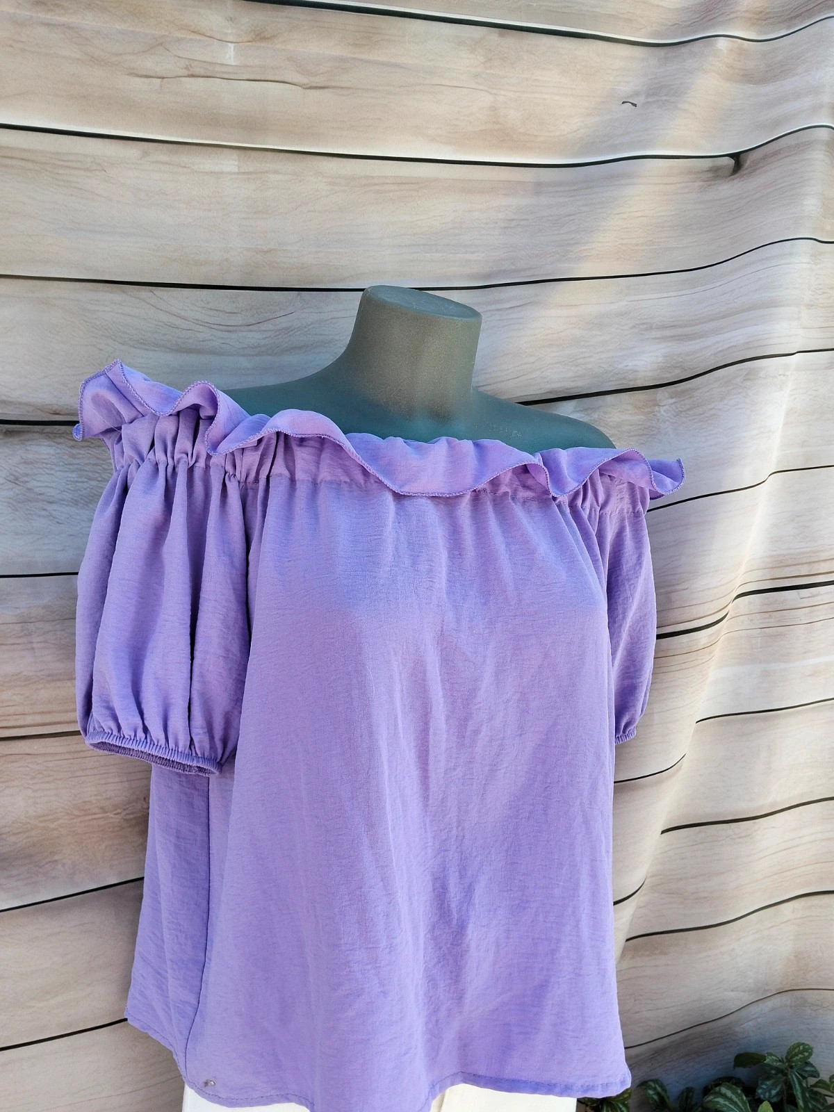 Top lila de manga corta con volantes 💜 – New Collection – taille M / 38 / 10 2