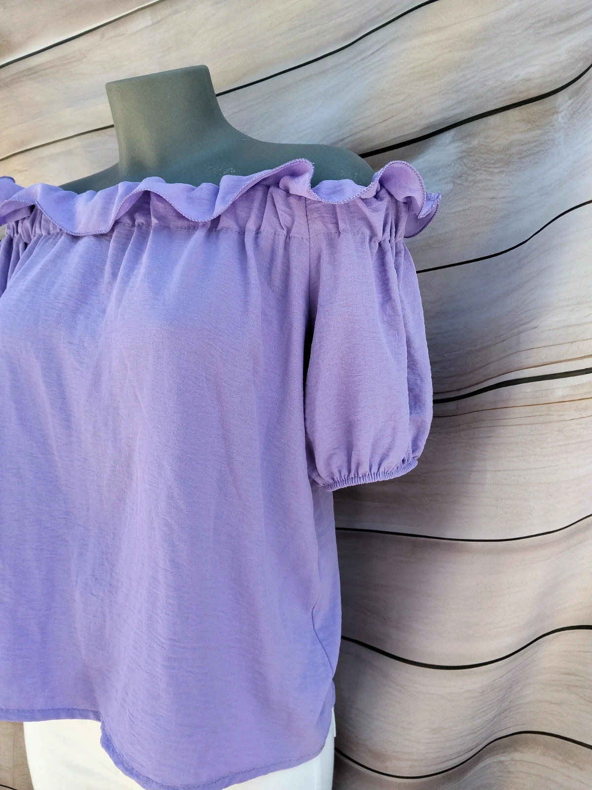 Top lila de manga corta con volantes 💜 – New Collection – taille M / 38 / 10 3