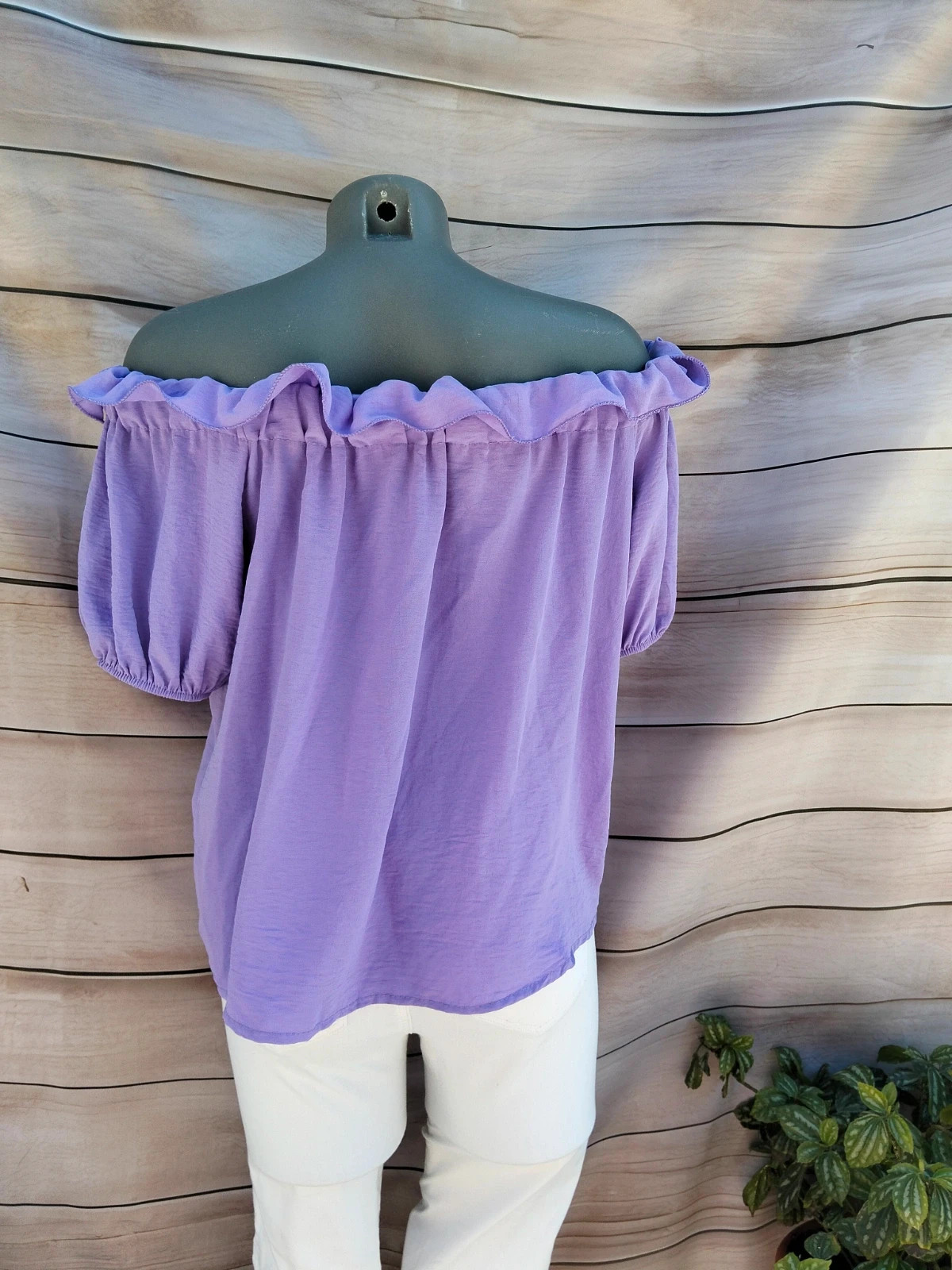 Top lila de manga corta con volantes 💜 – New Collection – taille M / 38 / 10 5