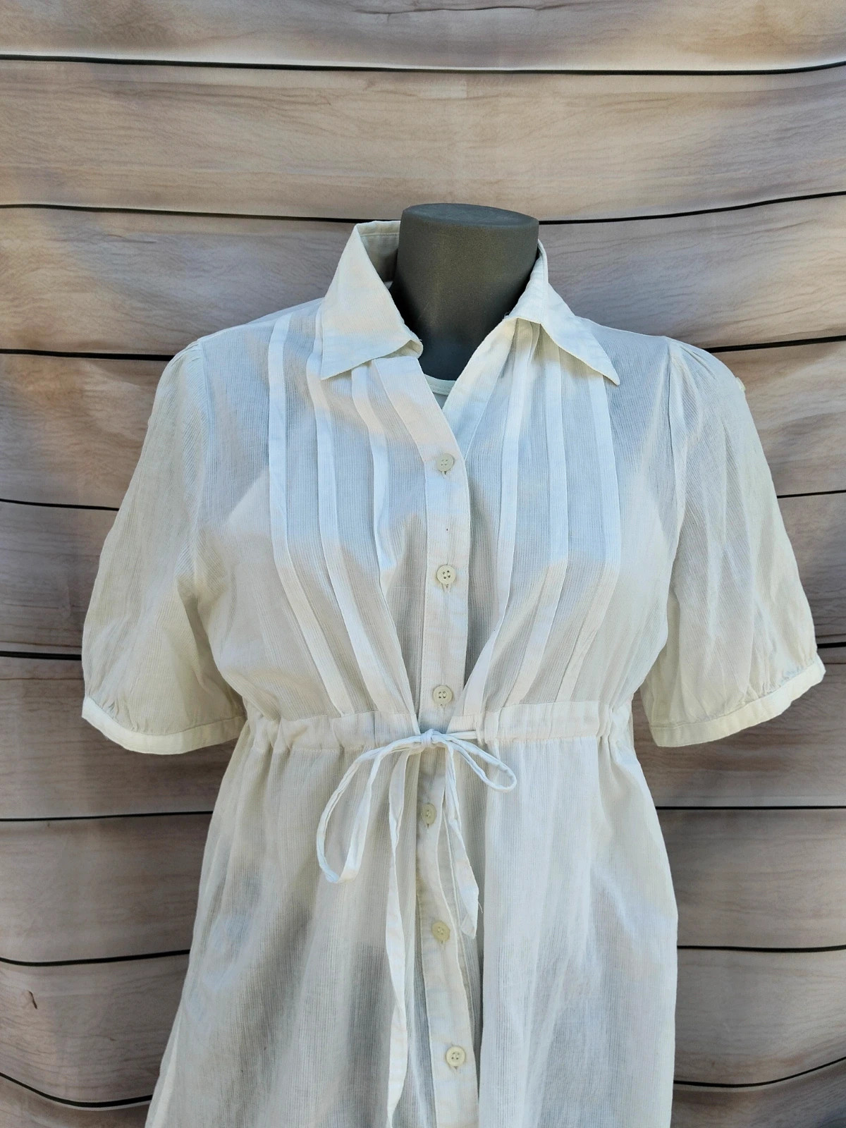 Blusa/túnica blanca estilo camisa – talla L 💜 – Angel – taille L / 40 / 12 4