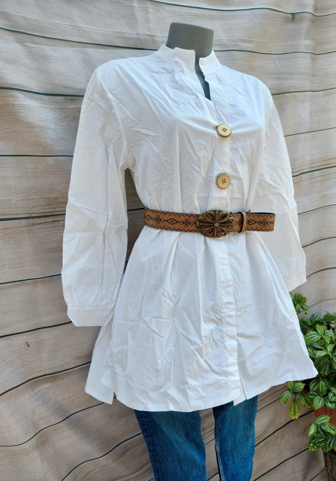 Camisa larga blanca 💜 – La Boutique – taille M / 38 / 10 4