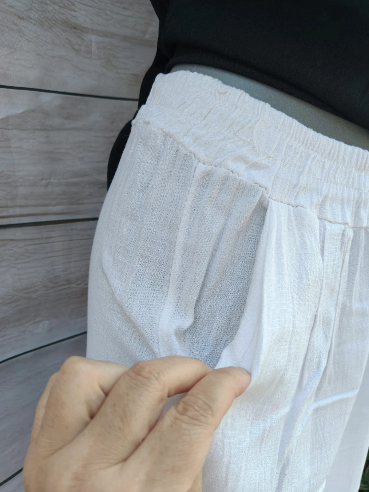 Pantalones blancos anchos 💜 – Boutique Bohéme – taille M / 38 / 10 4