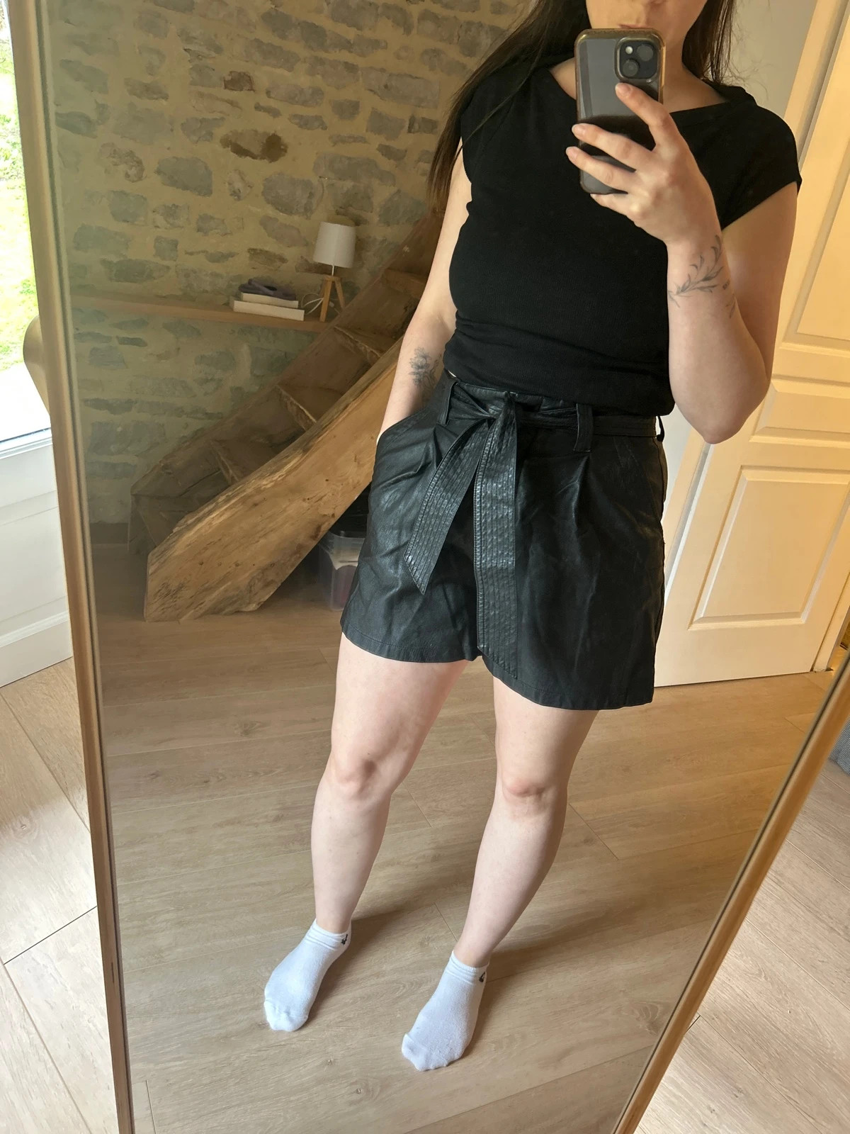 Short simili cuir