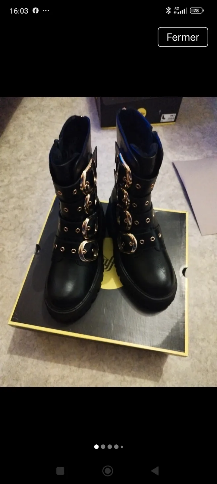 Boots Buffalo noires 36 9