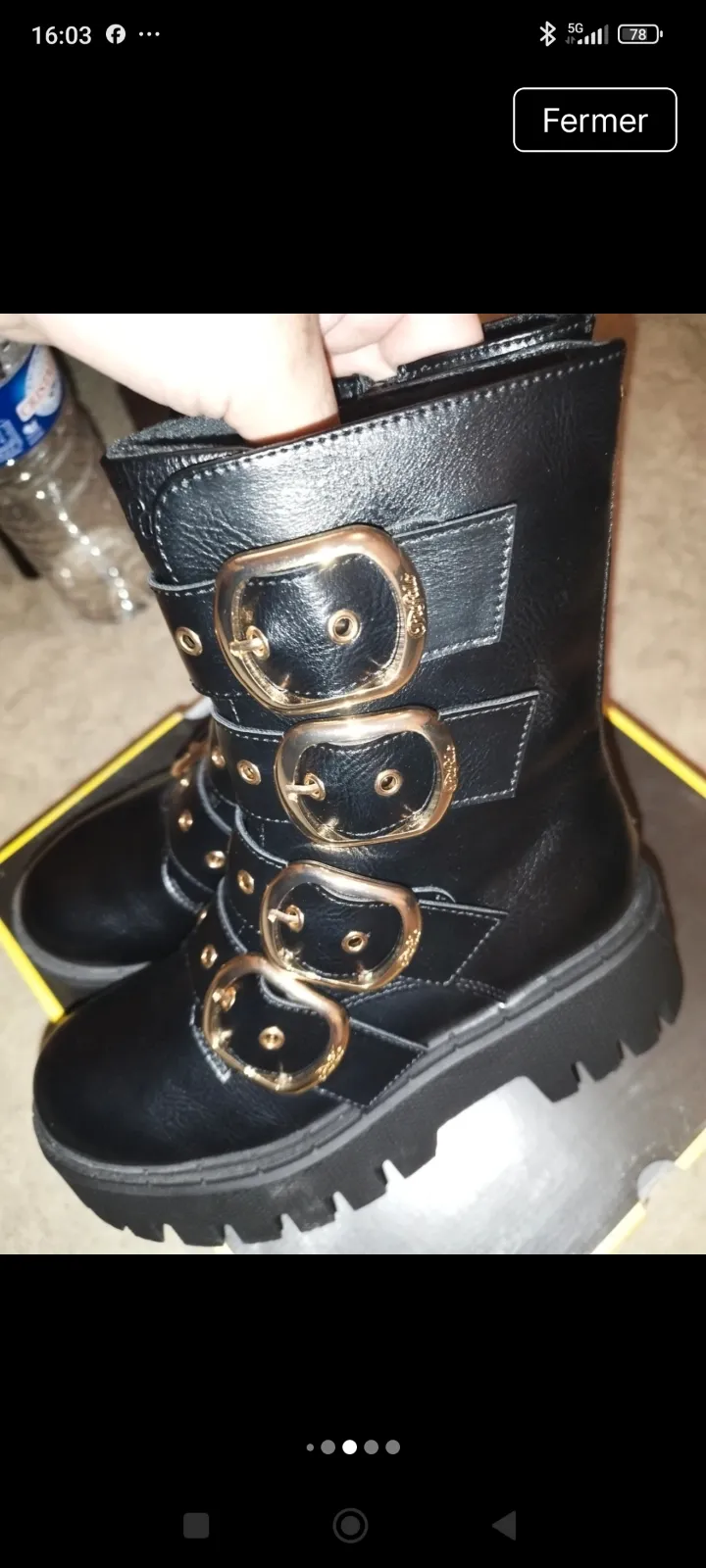 Boots Buffalo noires 36