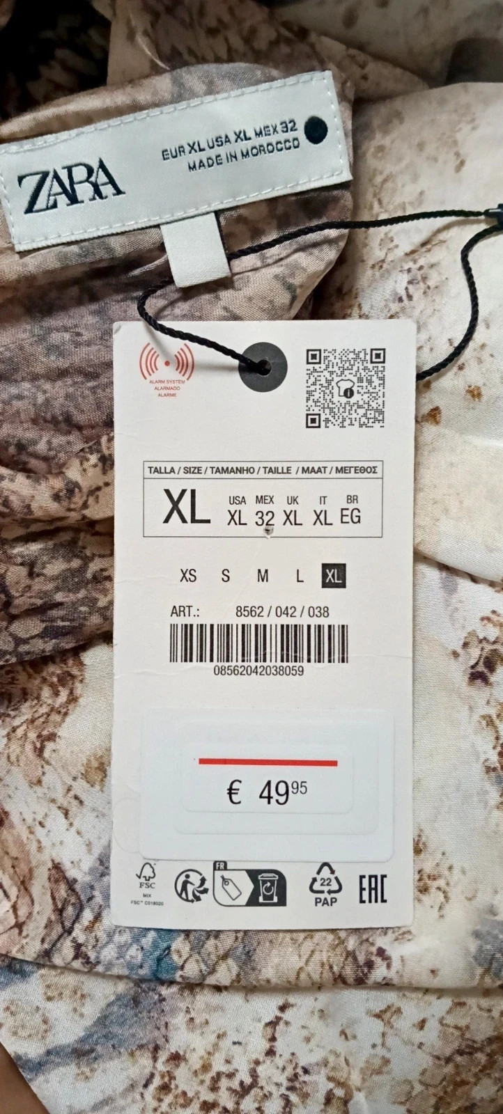 Vestido Zara Ánimal print largo fiesta XL apertura espalda - robe longue soirée XL fente dos – Zara – taille XL / 42 / 14 2