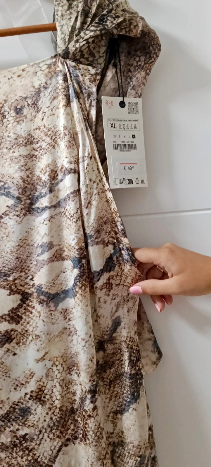 Vestido Zara Ánimal print largo fiesta XL apertura espalda - robe longue soirée XL fente dos – Zara – taille XL / 42 / 14 3