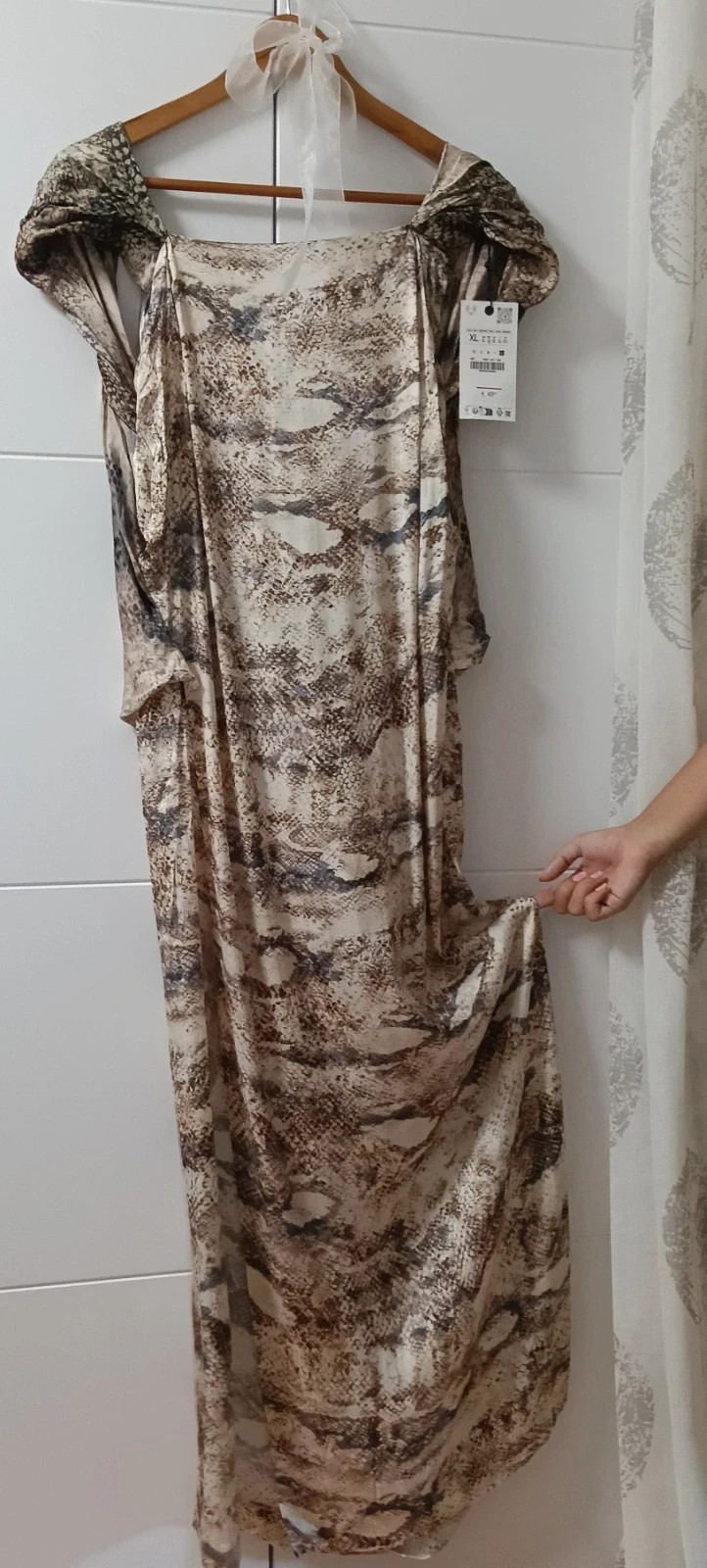 Vestido Zara Ánimal print largo fiesta XL apertura espalda - robe longue soirée XL fente dos – Zara – taille XL / 42 / 14 5