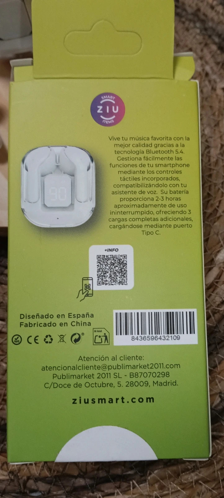 Auriculares inalámbricos Ziu Z-Crystal , Écouteurs sans fil Ziu – ziu 5