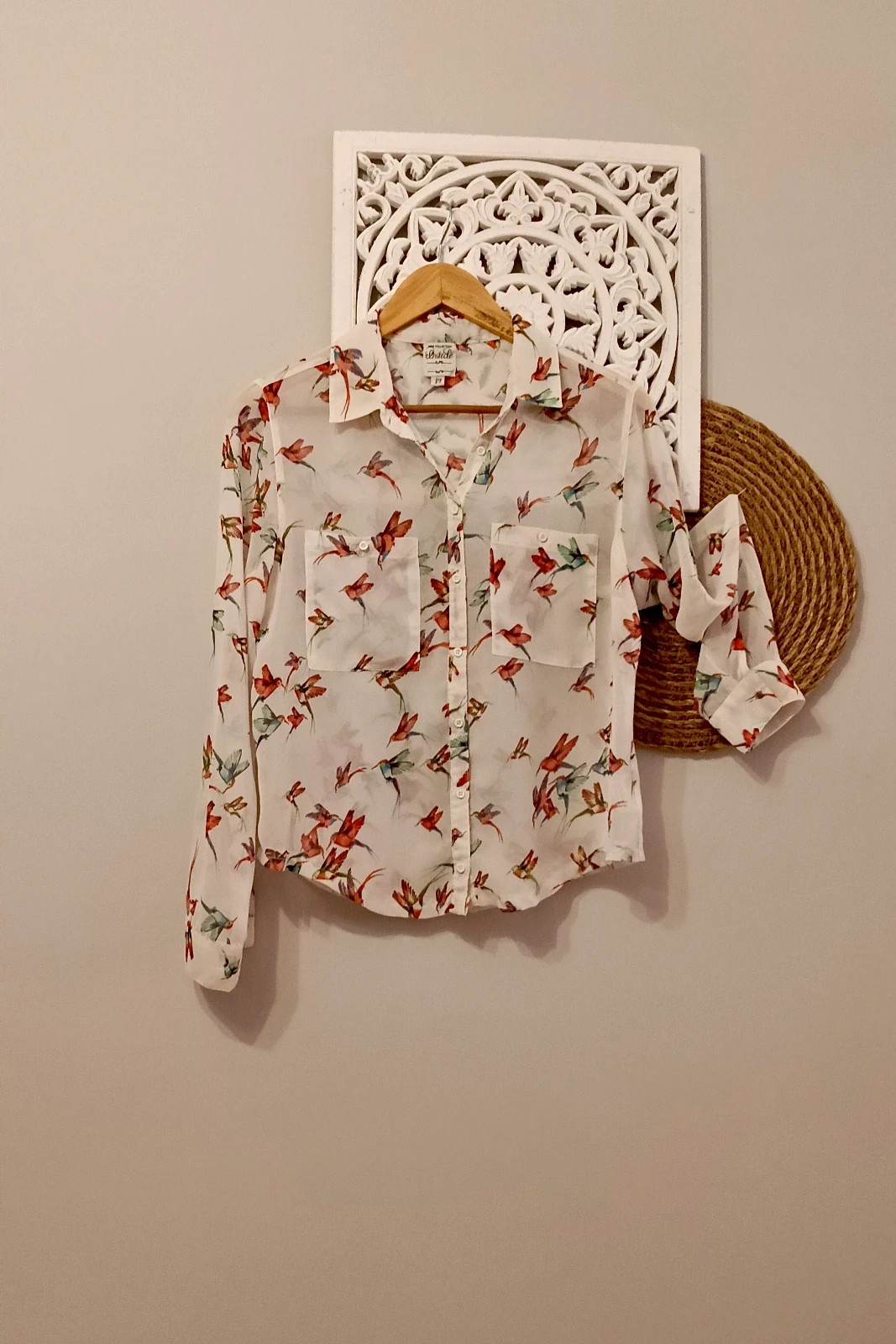Chemise femme Inside colibri / Camisa de mujer Inside colibríes Talla M – Inside – taille M / 38 / 10 3