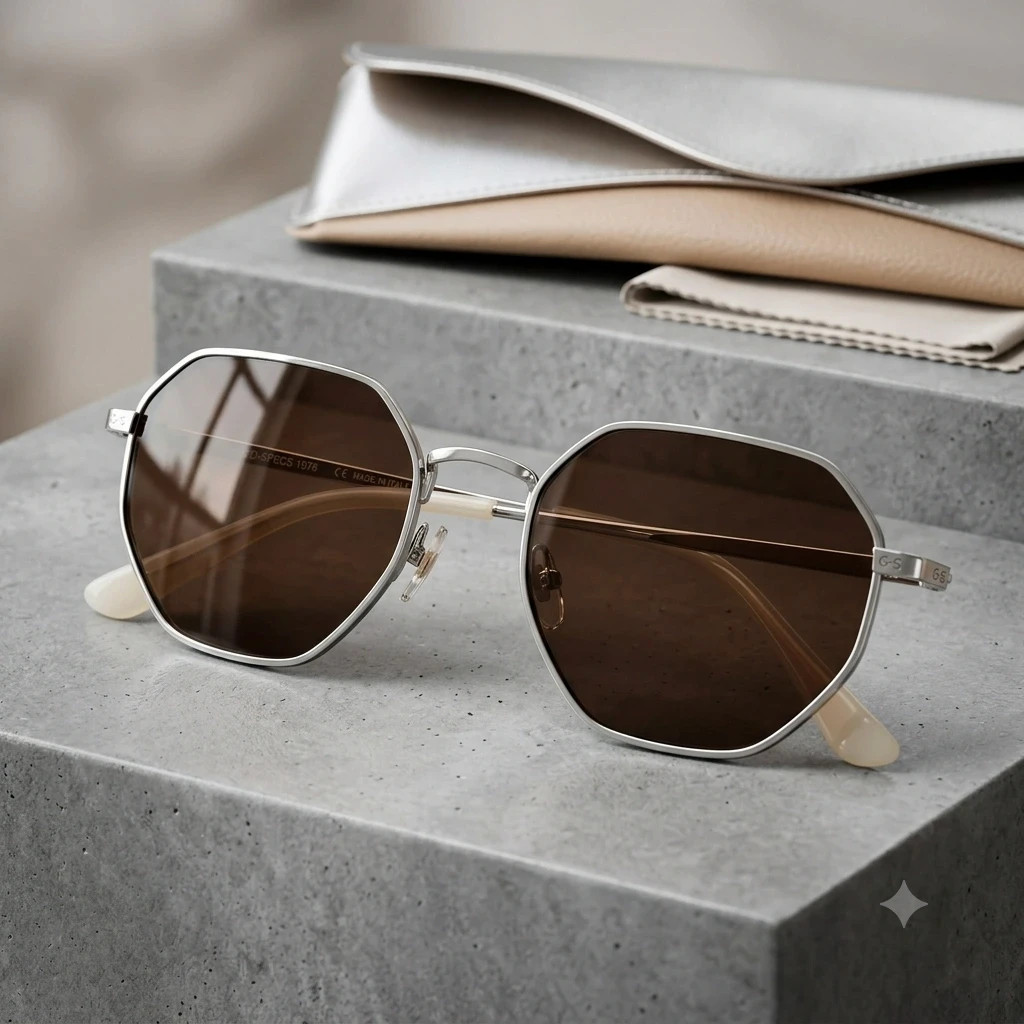 Gafas de sol ccdk - Montura metálica y blanco crema – CCDK 2