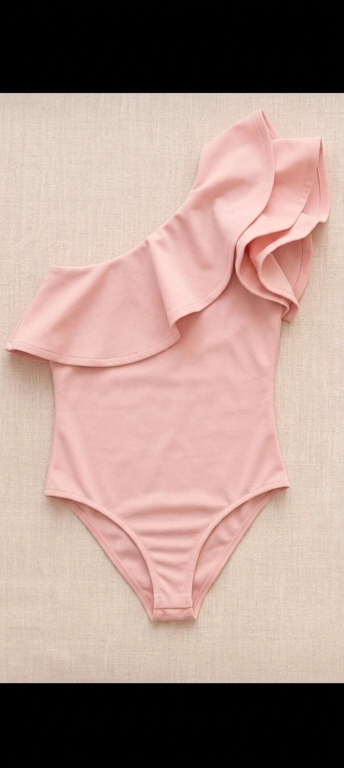 Body/ top rosa con un hombre y volante – New Collection – taille Taille unique