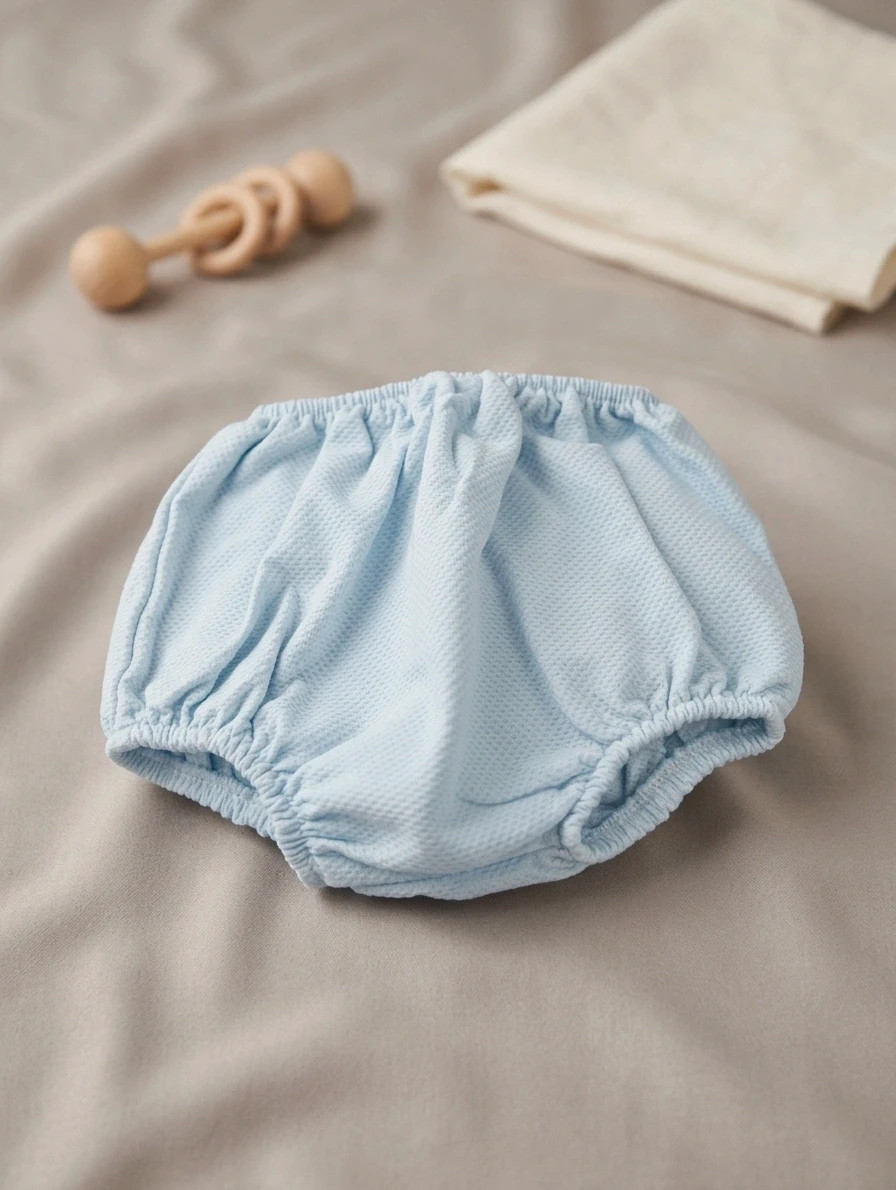 Cubrepañal de piqué azul celeste 12-18 meses – baby y cotton – taille 12-18 mois / 80 cm