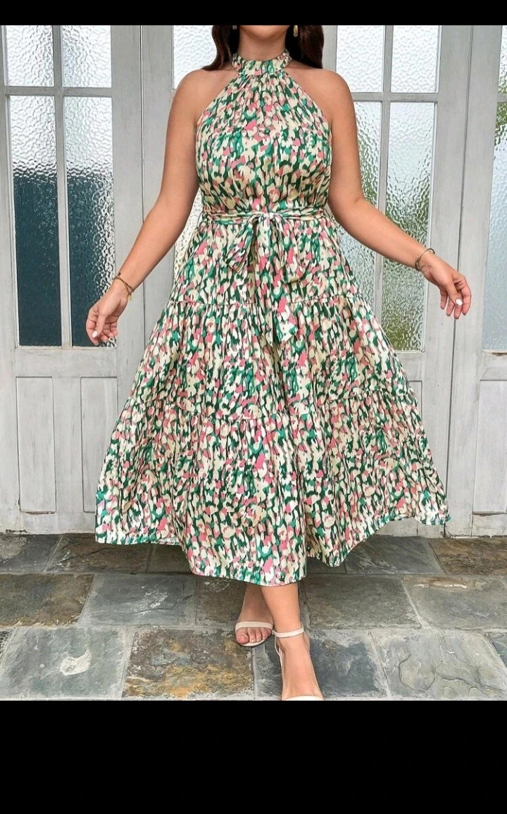 Vestido de tirantes atado al cuello – Shein – taille XL / 42 / 14 3