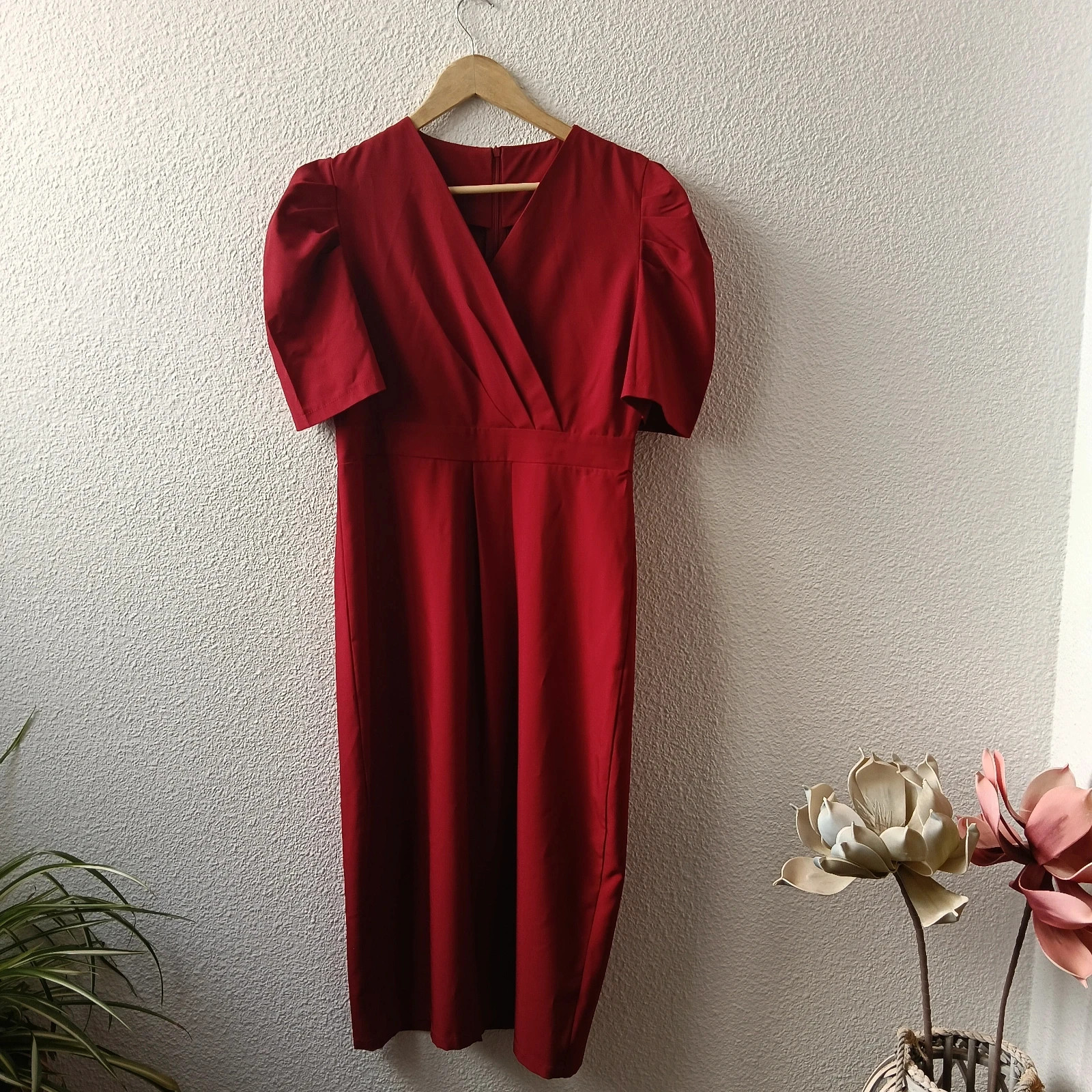 Vestido midi de fiesta rojo – Local – taille XXL / 44 / 16