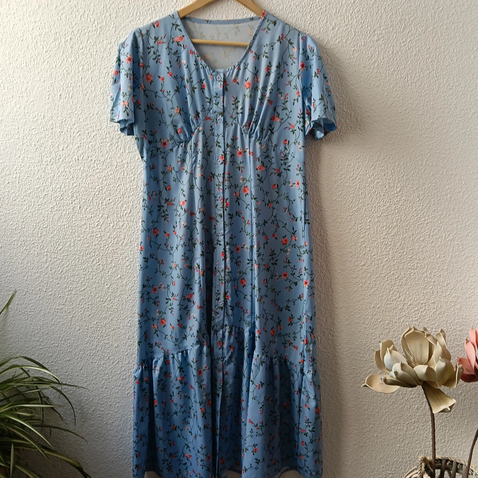 Vestido verano largo floral estilo romántico / casual – taille Taille unique 4