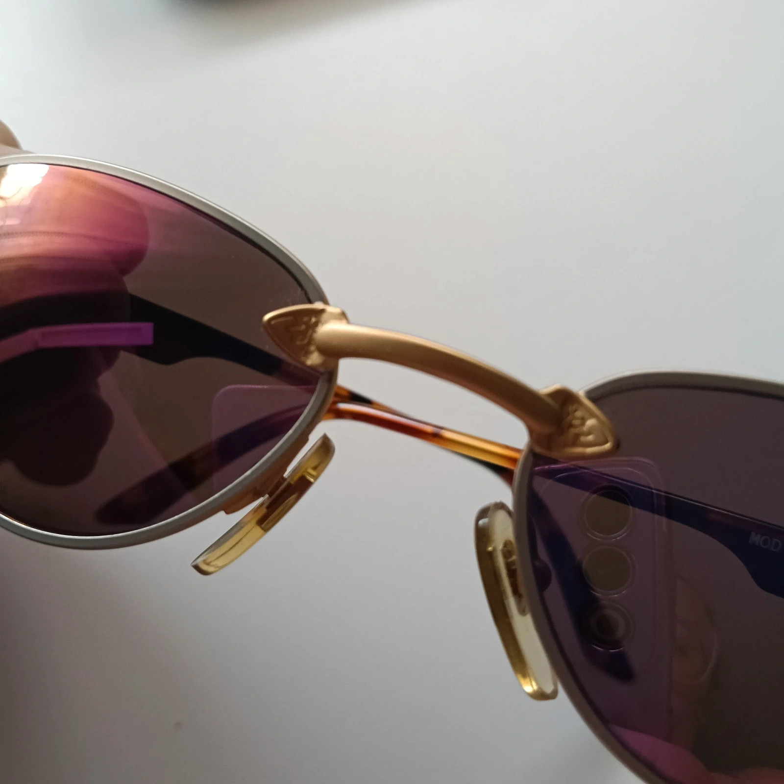 Gafas de sol vintage Matrik City ovaladas doradas Y2K steampunk – Vintage 4
