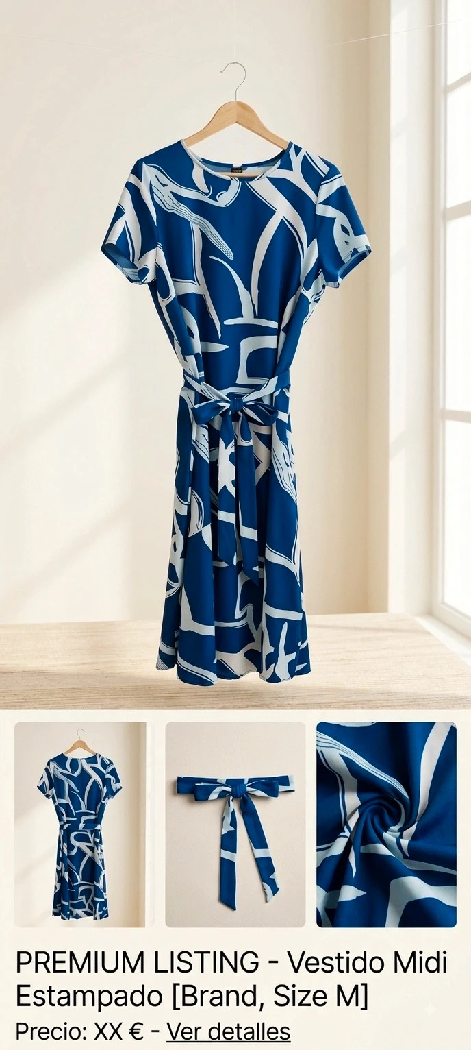 Vestido verano midi azul - talla L – Shein – taille L / 40 / 12 3