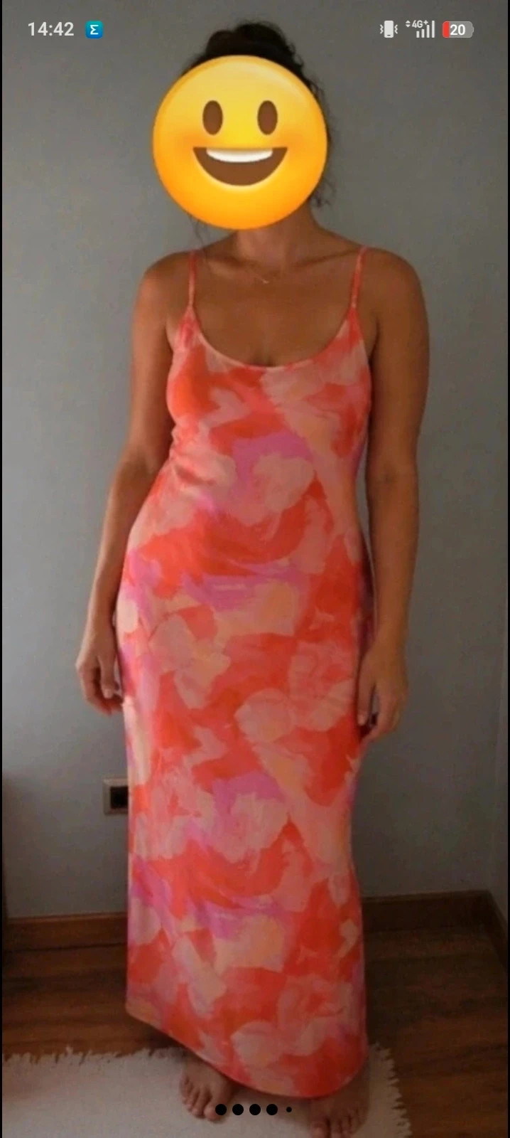 Vestido largo estampado abstracto (tonos naranja) – Shein – taille XL / 42 / 14 2