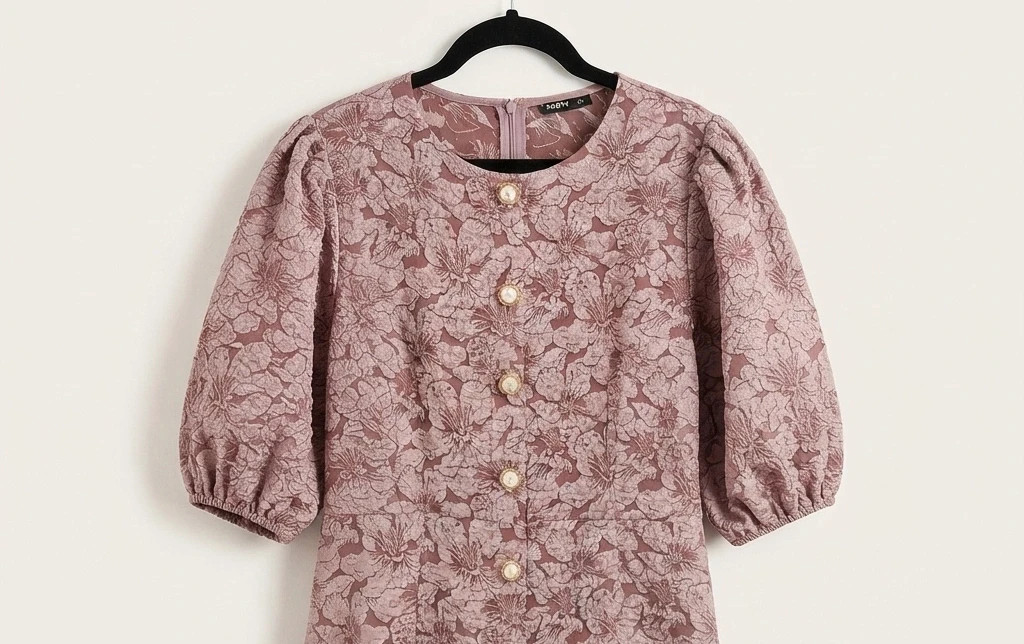 Vestido midi elegante floral rosa 3XL – Shein – taille XXXL / 46 / 18 2