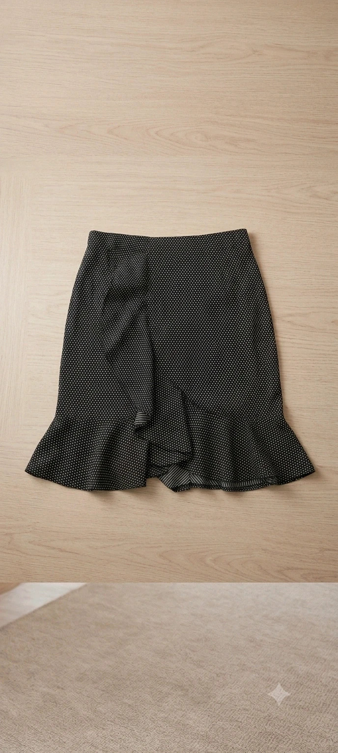 Falda mini de lunares con volante – taille Taille unique 2
