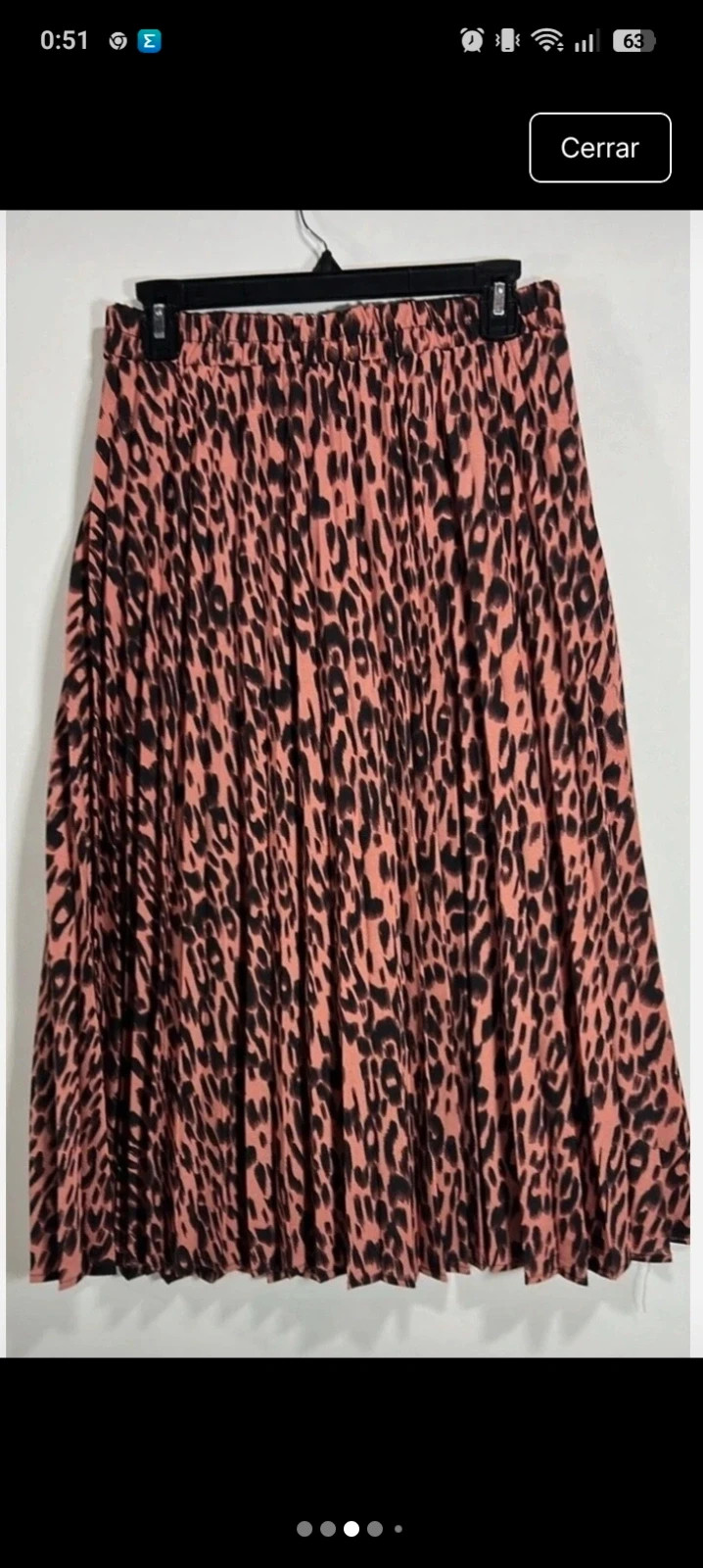 Falda plisada animal print rosa – Local – taille Taille unique 3