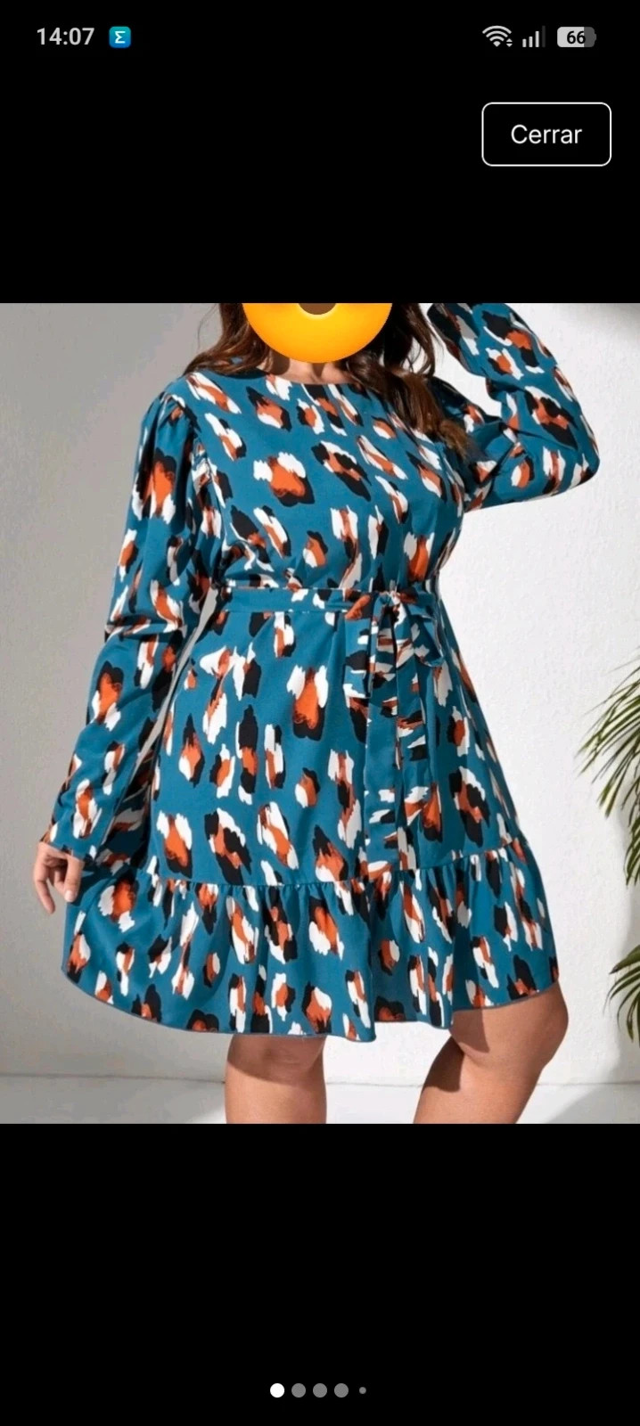 Vestido estampado leopardo con lazo y volante – Shein – taille XL / 42 / 14 4