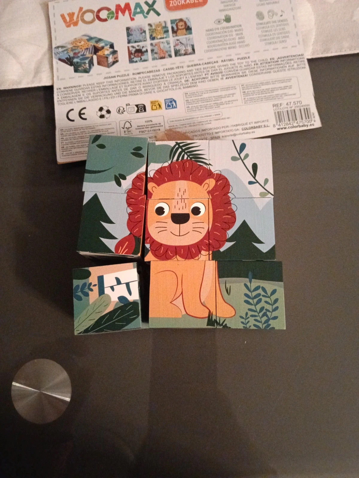 Juego cubos madera puzle – Woomax 2
