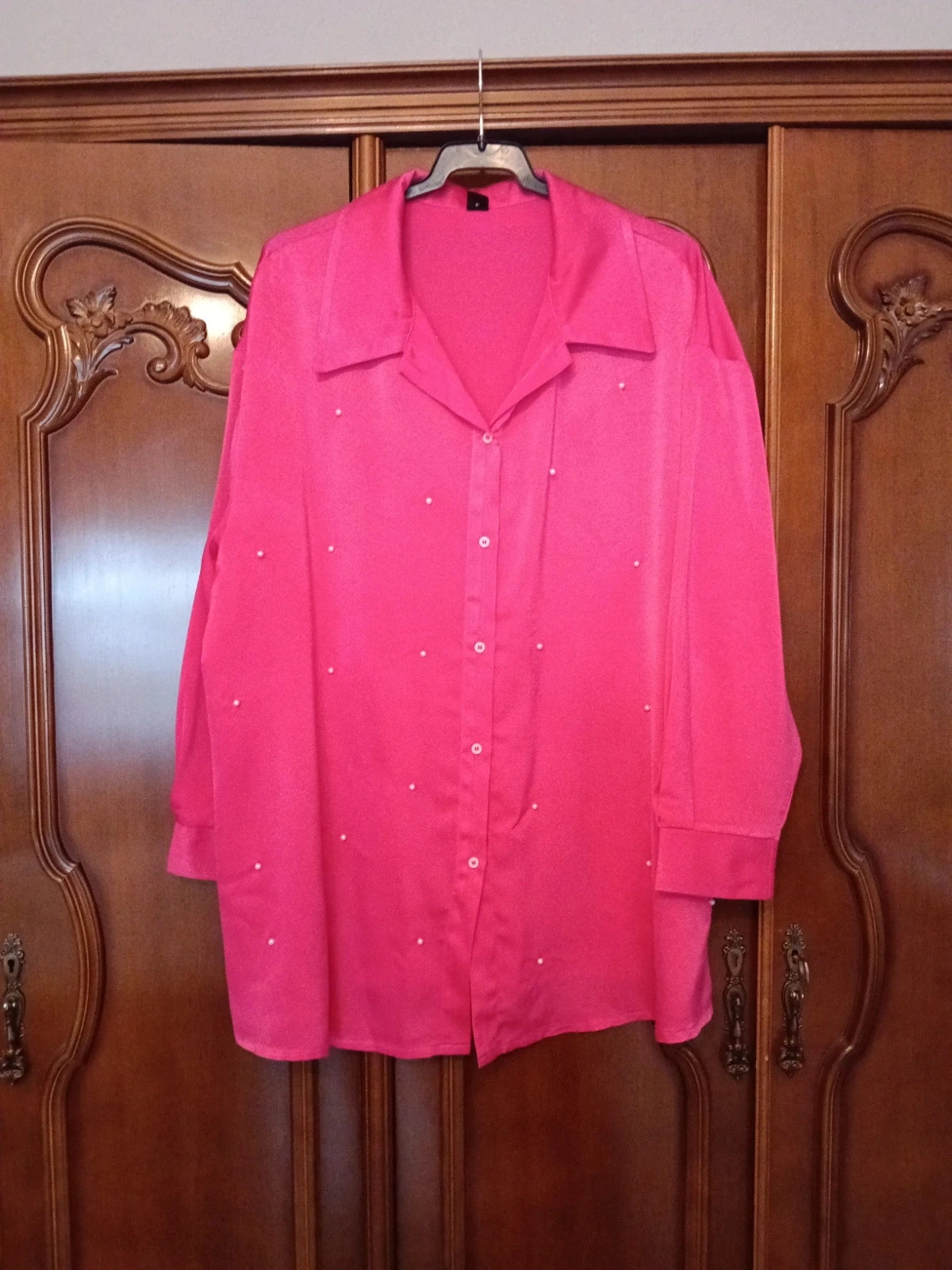 Camisa raso rosa fusia – Shein – taille XL / 42 / 14 2