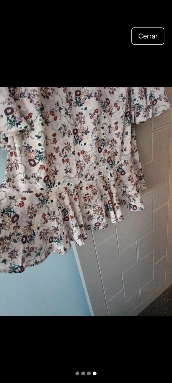 Vestido invierno con forro flores – Cerezas – taille XL / 42 / 14 3