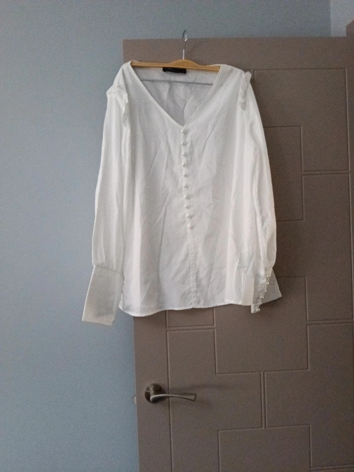 Camisa de manga larga blanca