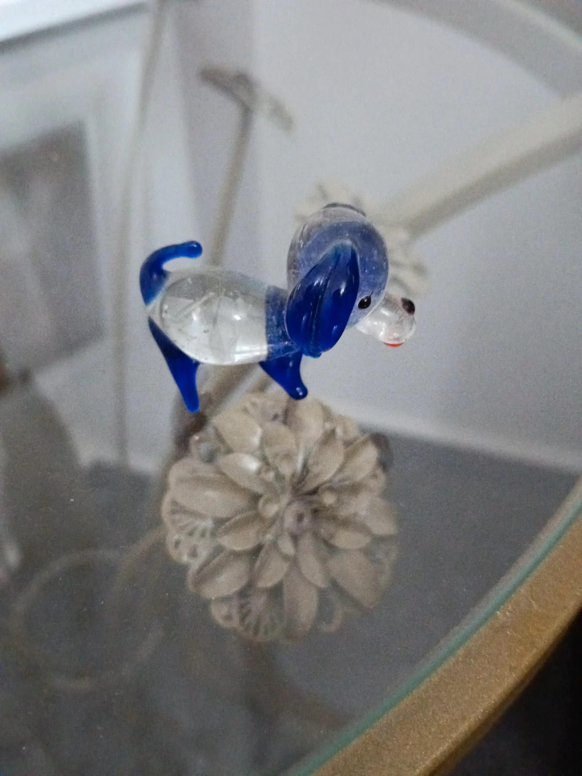 Figura cristal de murano miniatura perro