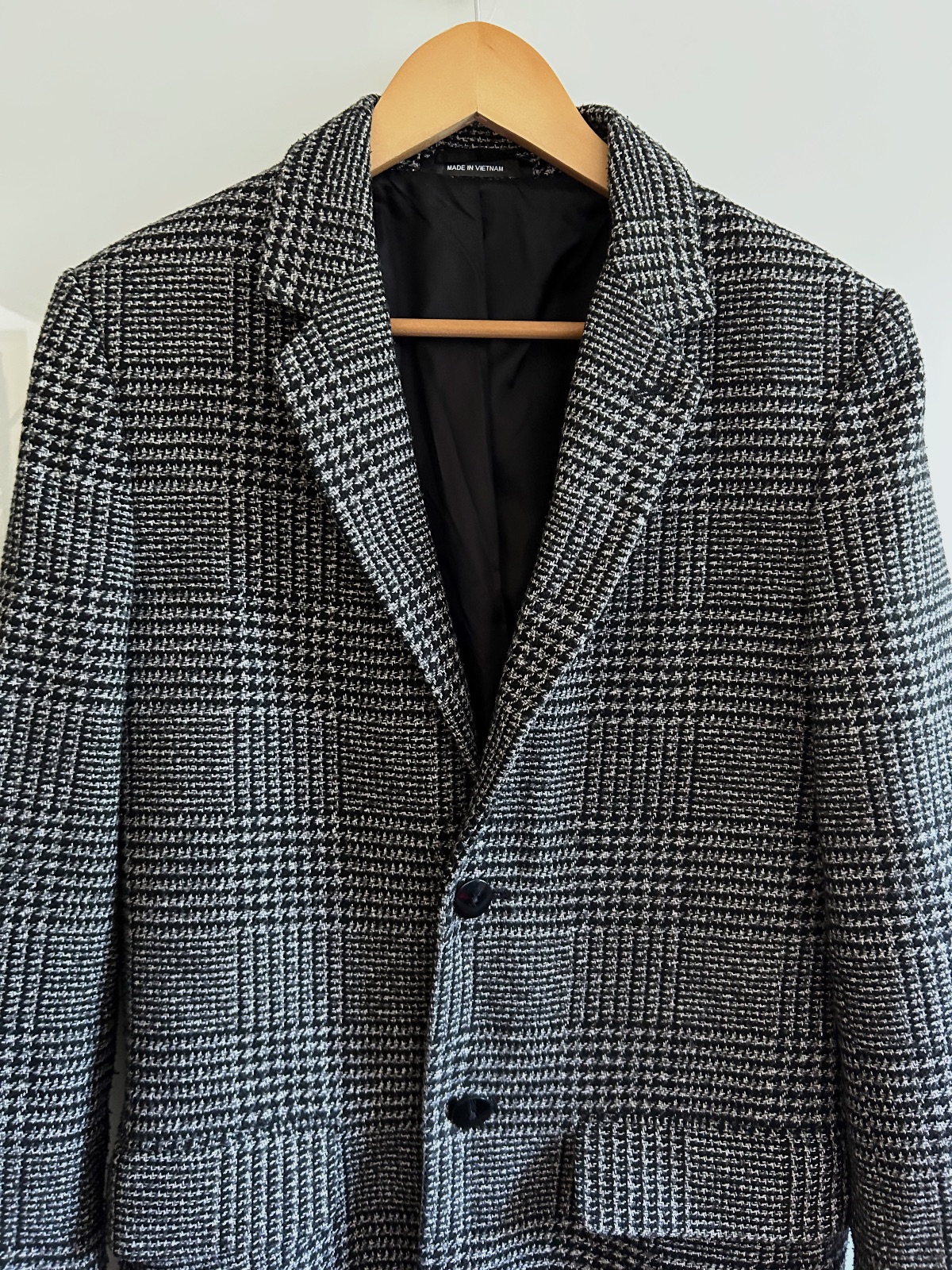 Manteau long à carreaux noir et blanc – Primark – taille XS 4