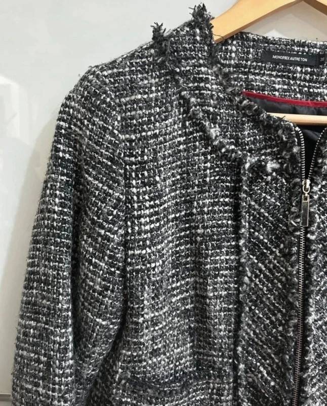 Veste Monoprix Taille 38 tweed noir blanc chic – Monoprix – taille M / 38 / 10 3