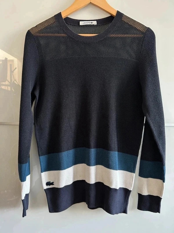 Pull Lacoste femme col rond léger coton T38 – Lacoste – taille M 4