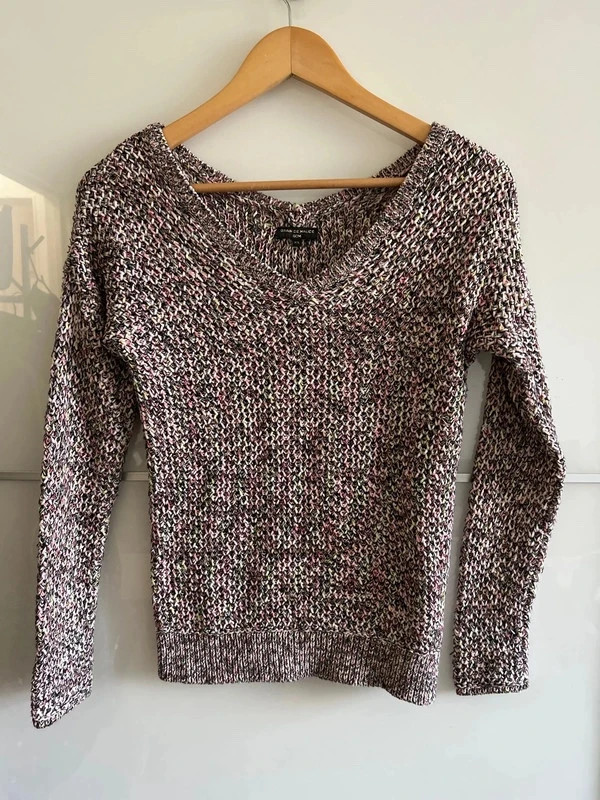Pull maille chinée Grain de Malice T XS/S col V – Grain de Malice – taille XS / 34 / 6 3