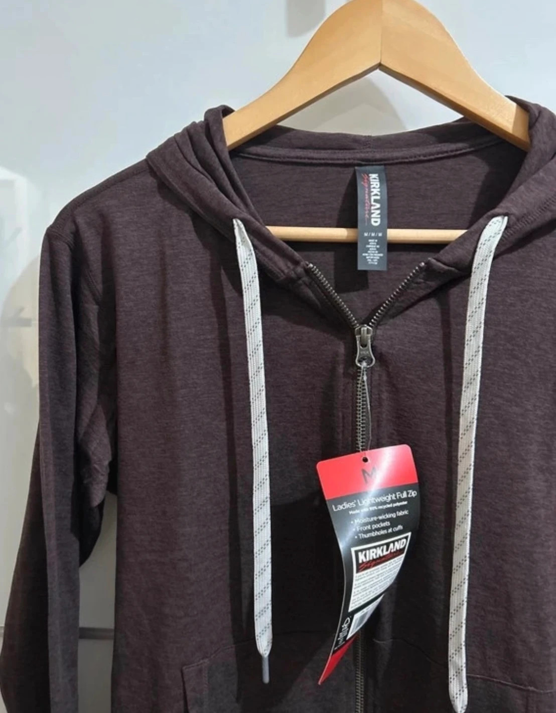 Sweat à capuche zippé marron bordeaux taille M neuf – Kirkland – taille M / 38 / 10 3