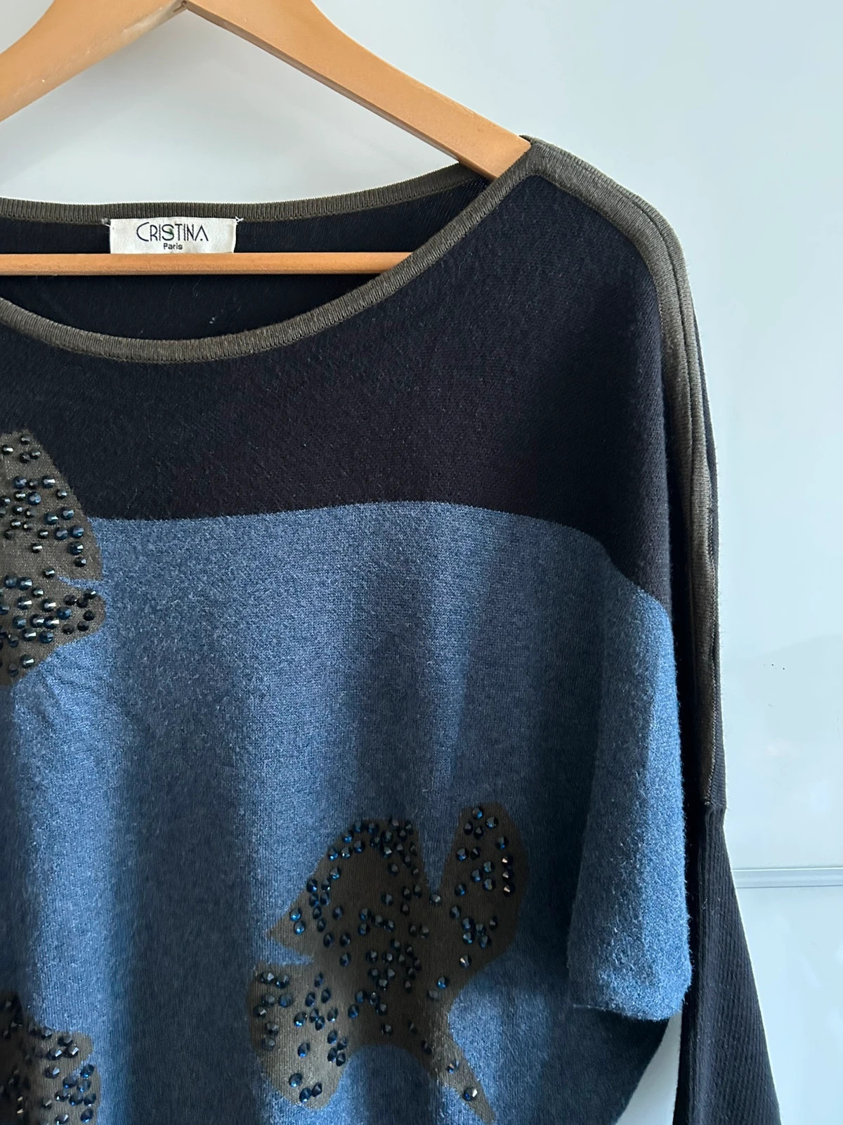 Pull vintage chauve-souris oversize T Unique années 80 90 – Cristina Paris – taille Taille unique 2