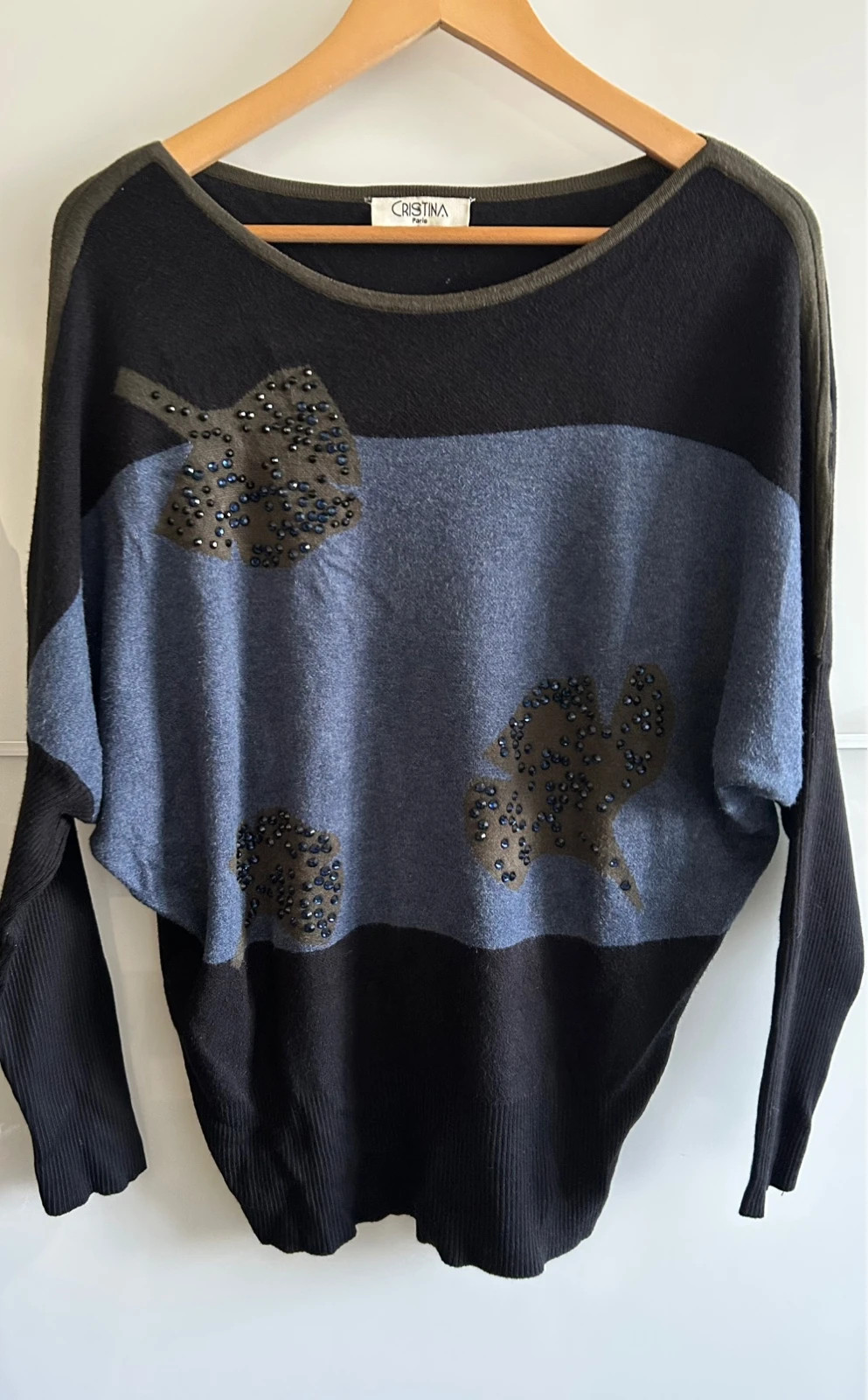 Pull vintage chauve-souris oversize T Unique années 80 90 – Cristina Paris – taille Taille unique 4