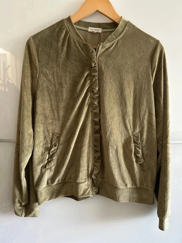 Veste Season ample vintage Y2K S/M kaki velours côtelé – Season – taille S / 36 / 8 4