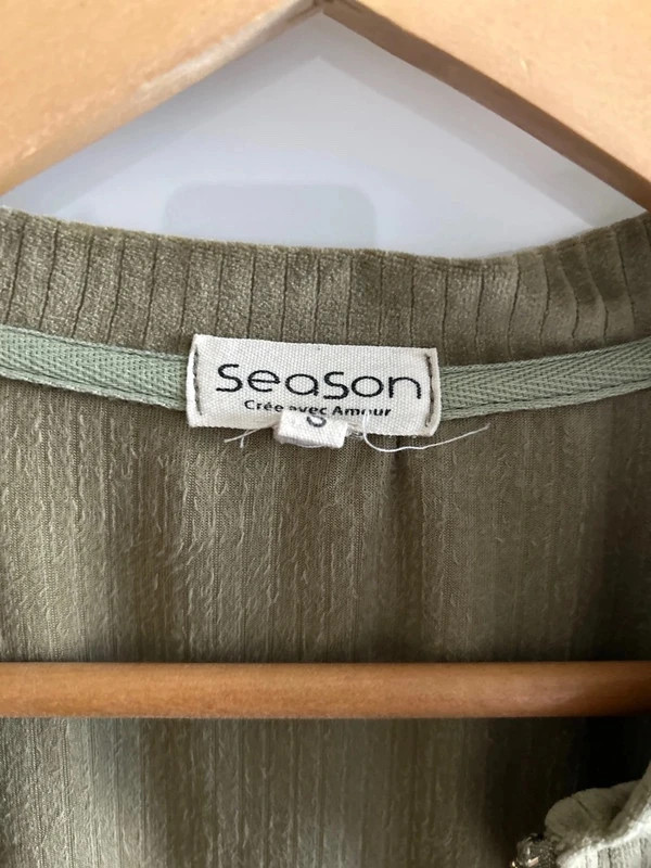 Veste Season ample vintage Y2K S/M kaki velours côtelé – Season – taille S / 36 / 8 3