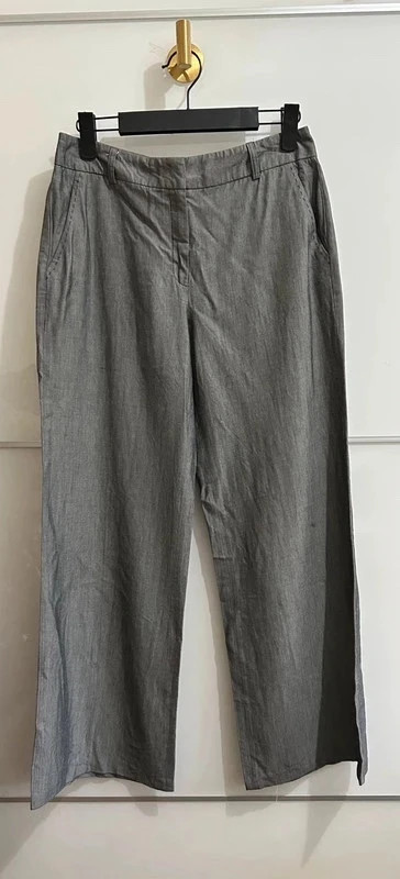 Pantalon Caroll 7|8 fluide jambe large bambou gris T36 – Caroll – taille S / 36 / 8 2