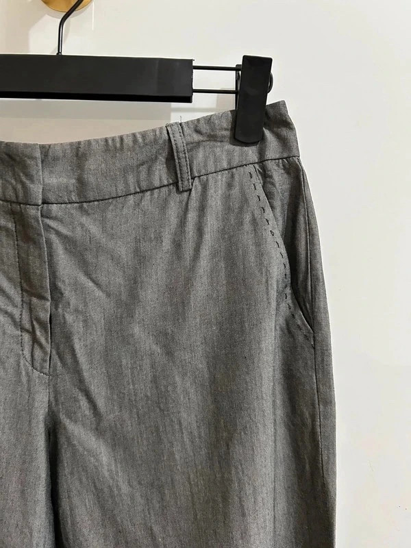 Pantalon Caroll 7|8 fluide jambe large bambou gris T36 – Caroll – taille S / 36 / 8 3