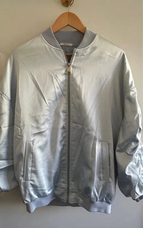 Bomber SENES taille L bleu ciel satiné oversize – Senes – taille L / 40 / 12 2